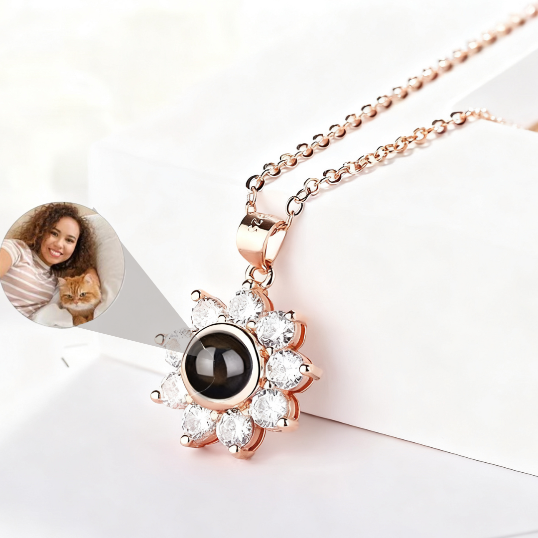 You Are My Sunshine – Sunflower Projection Necklace