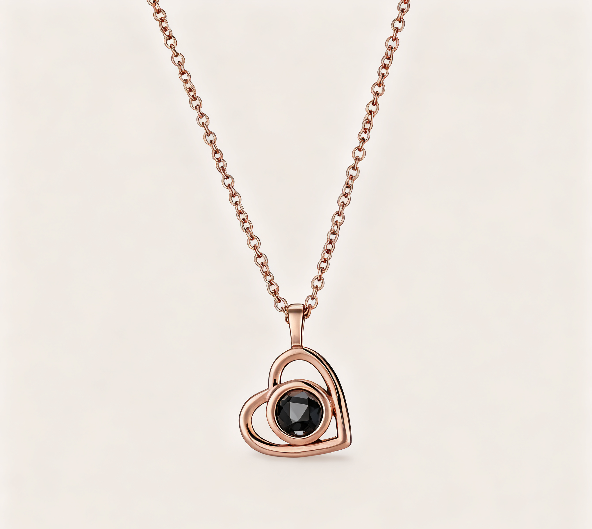 Tilted Heart Projection Necklace – Love in Every Angle
