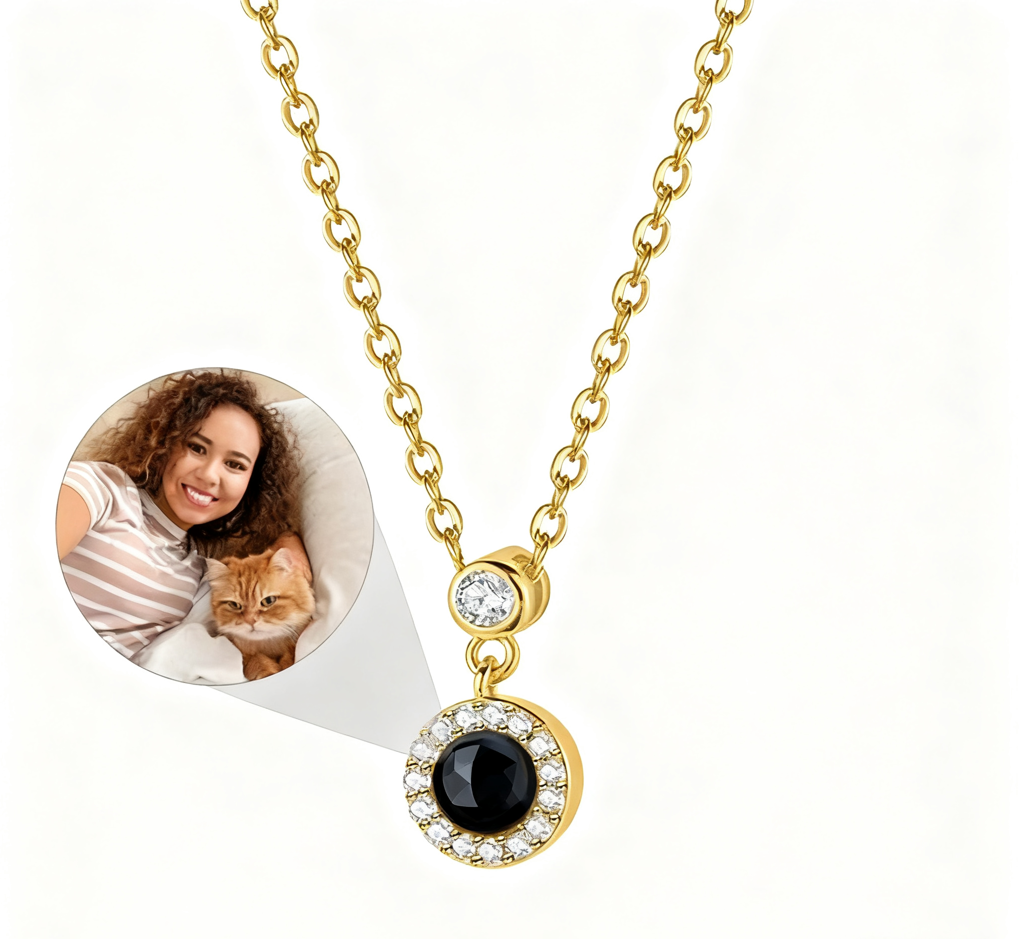Luminous Circle Projection Necklace – Shine with Every Memory