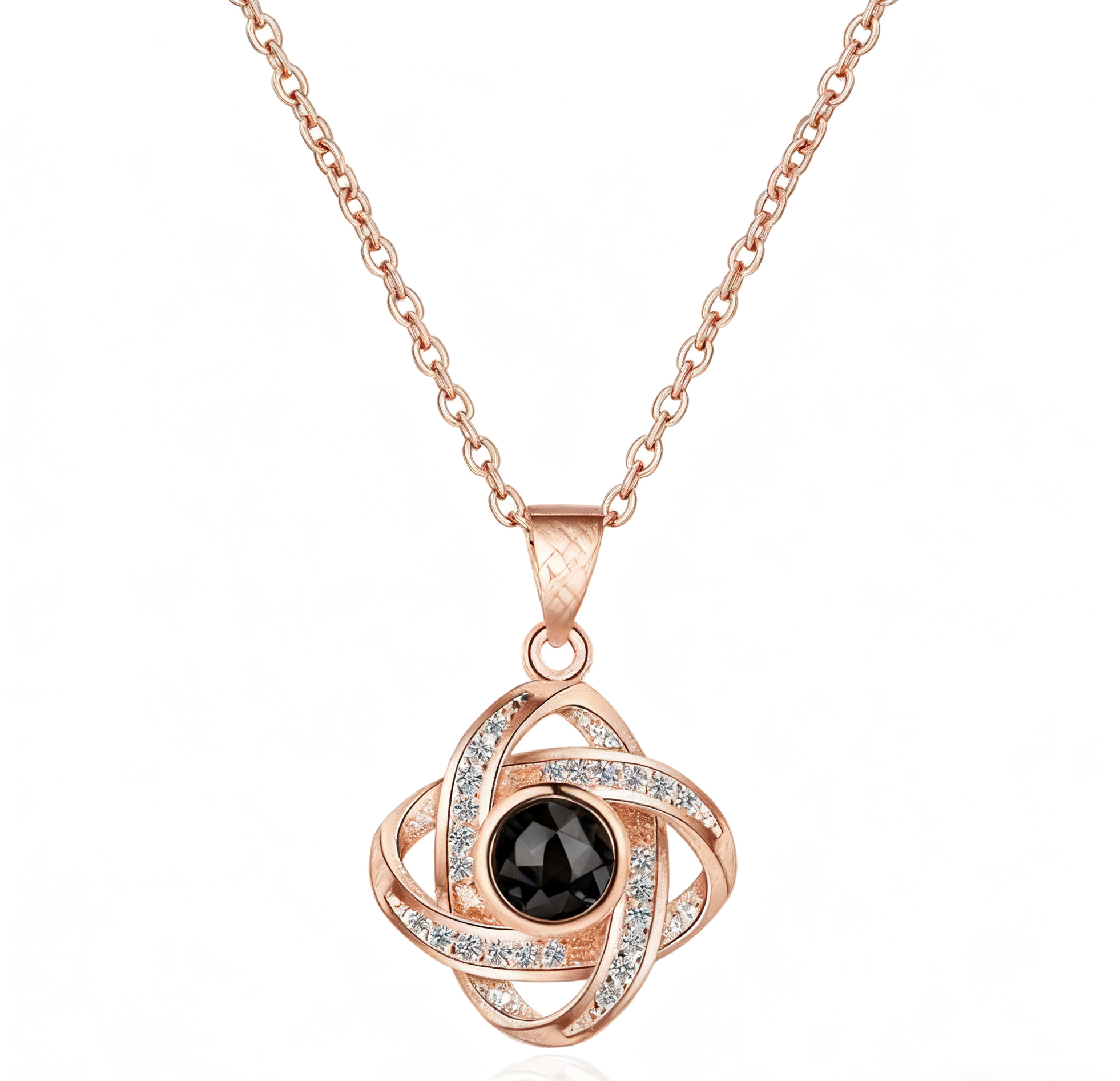 Lucky Light: Four-Leaf Clover Projection Necklace