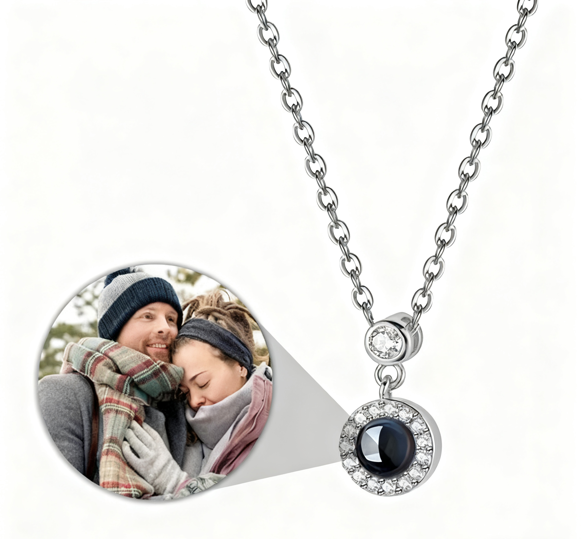 Luminous Circle Projection Necklace – Shine with Every Memory