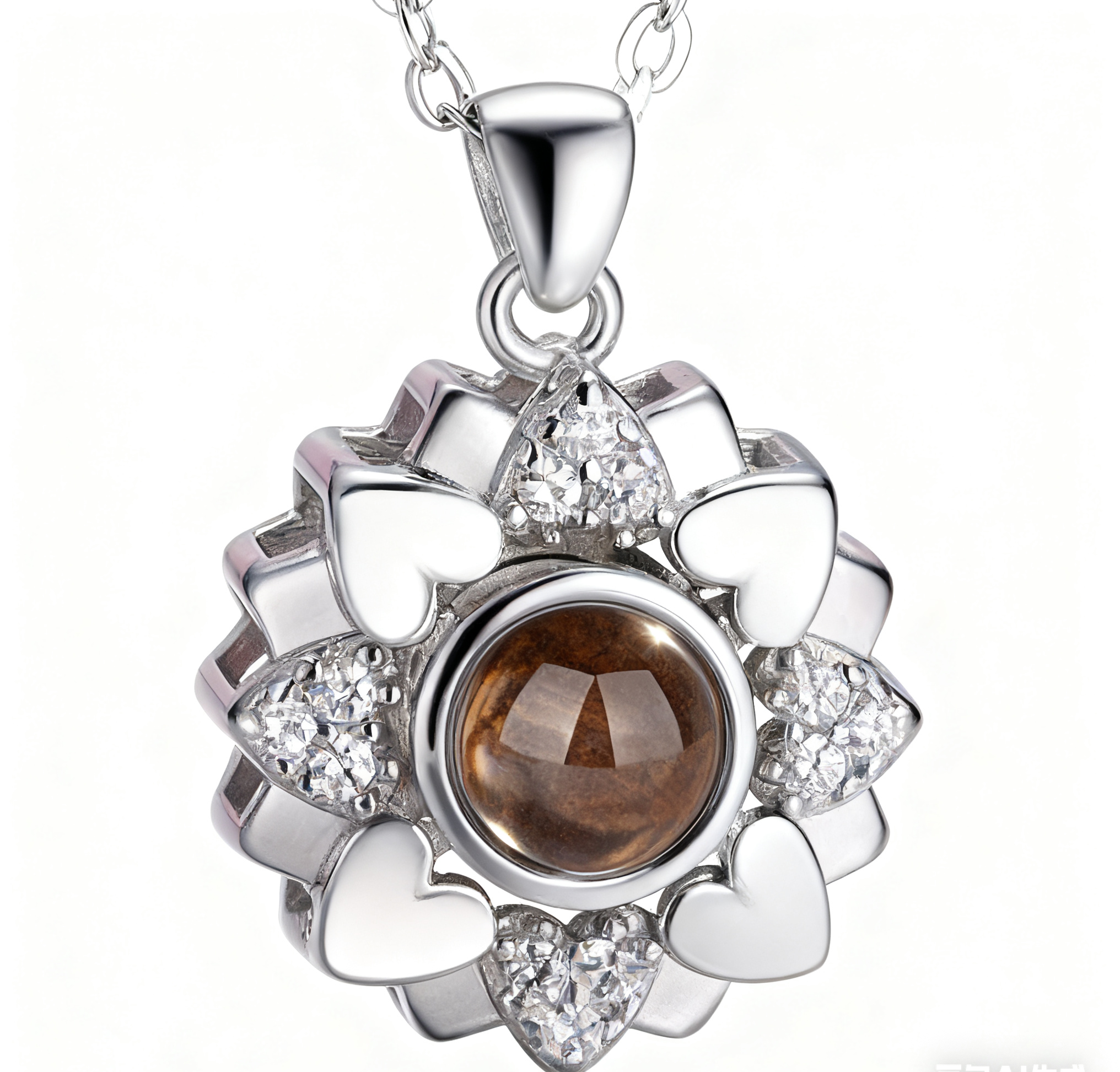 Half Bloom, Full Shine – Sunflower Projection Necklace