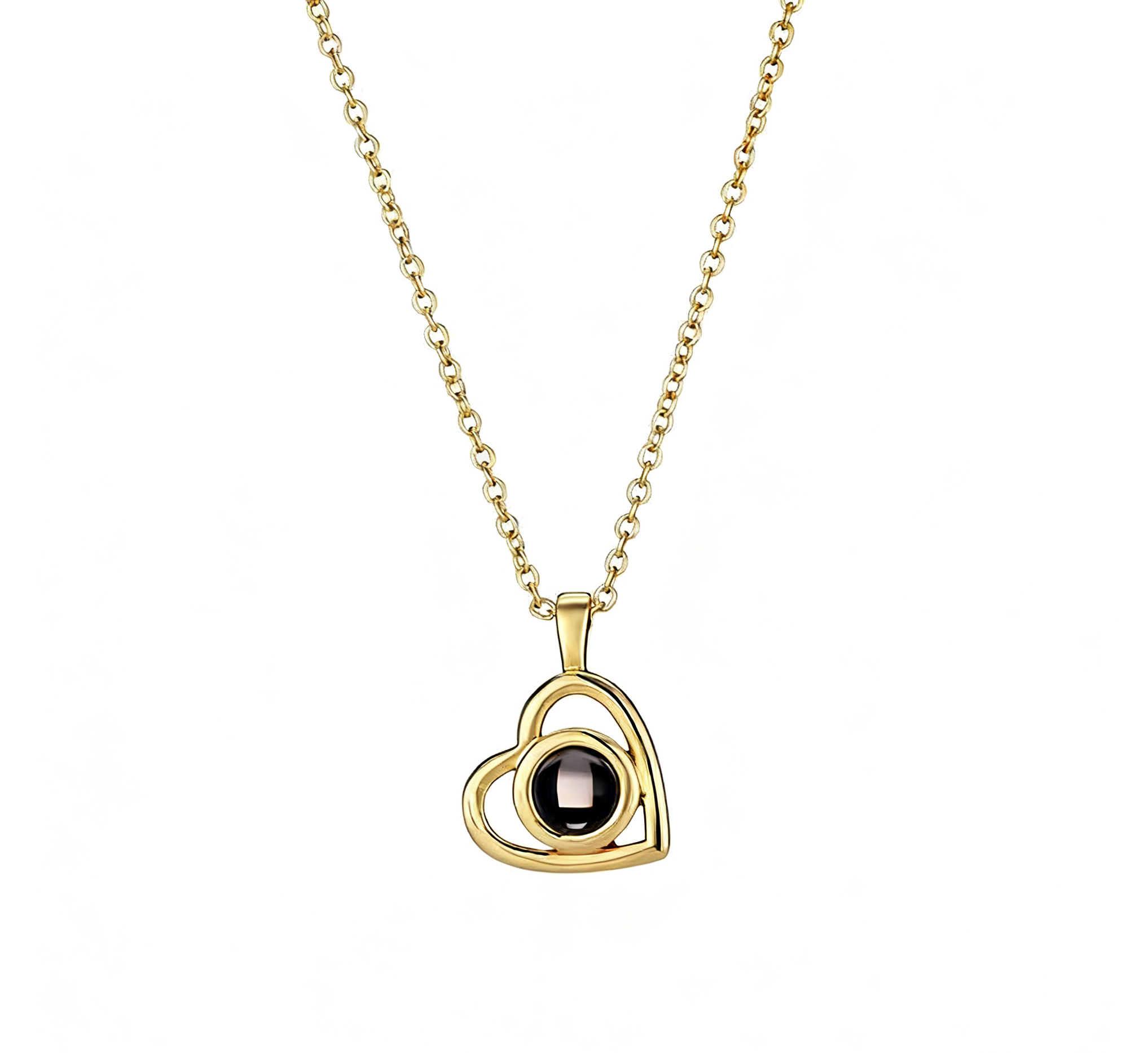 Tilted Heart Projection Necklace – Love in Every Angle