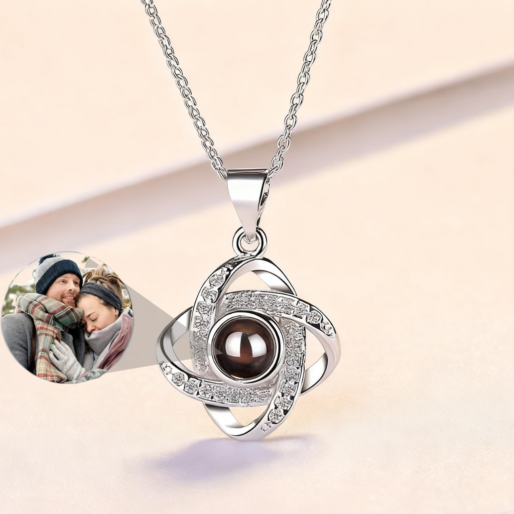 Lucky Light: Four-Leaf Clover Projection Necklace