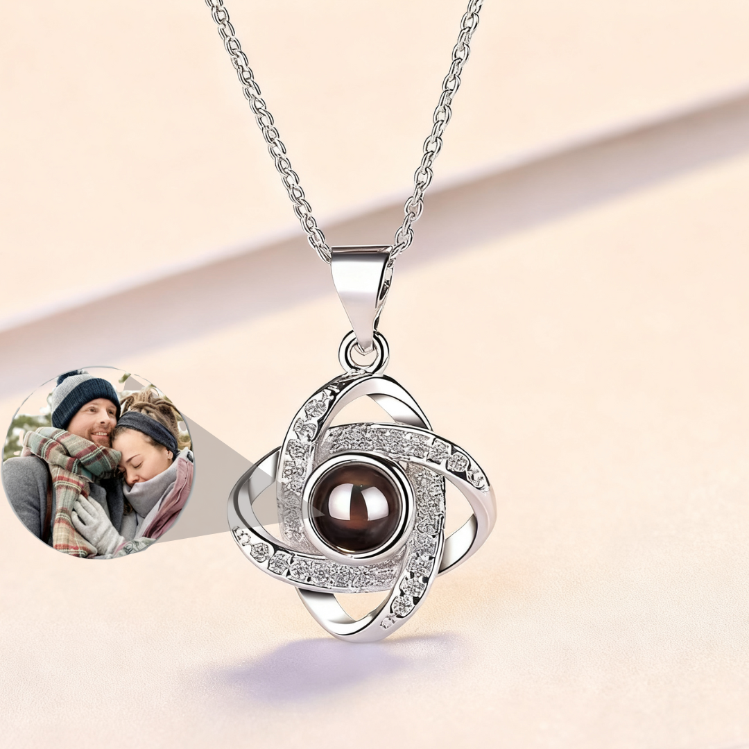 Lucky Light: Four-Leaf Clover Projection Necklace