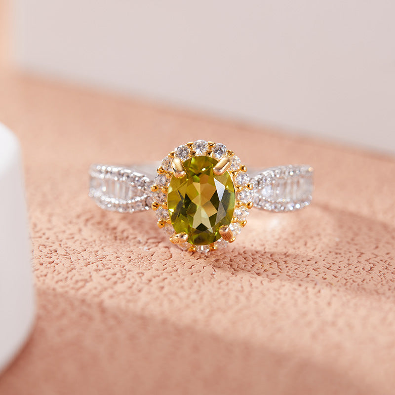 925 Silver Natural Gemstone Adjustable Ring | Amethyst / Topaz / Peridot / Citrine / Garnet