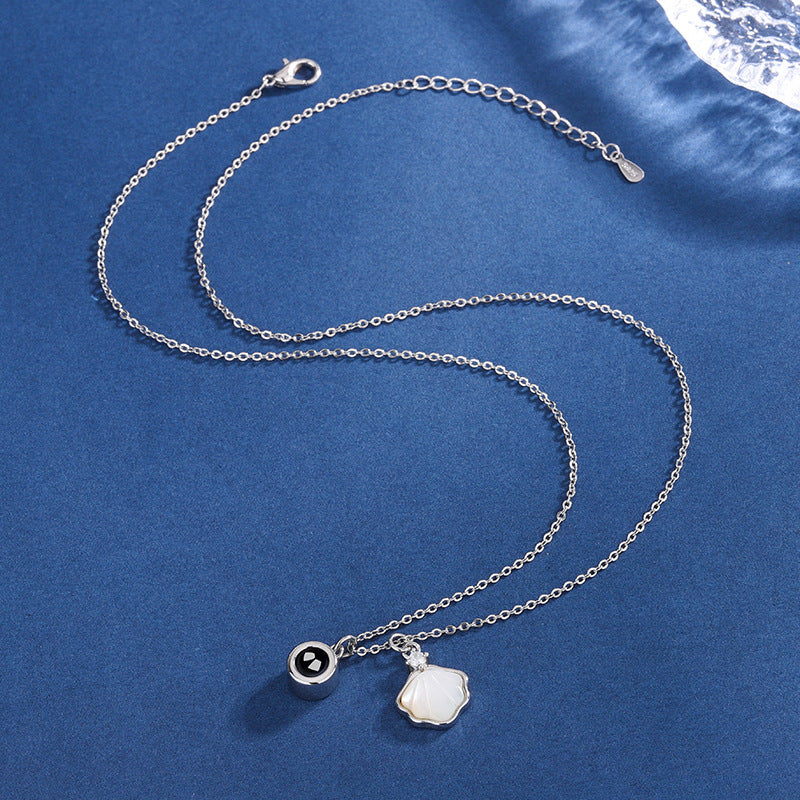 Shell Projection Necklace – Personalized Ocean-Inspired Pendant with Hidden Photo | Aynaria Sea of Memories Collection
